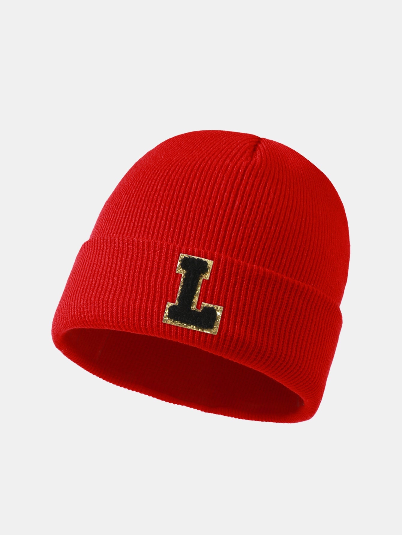1pc Letter  A-Z Warm Knit Beanie Hat