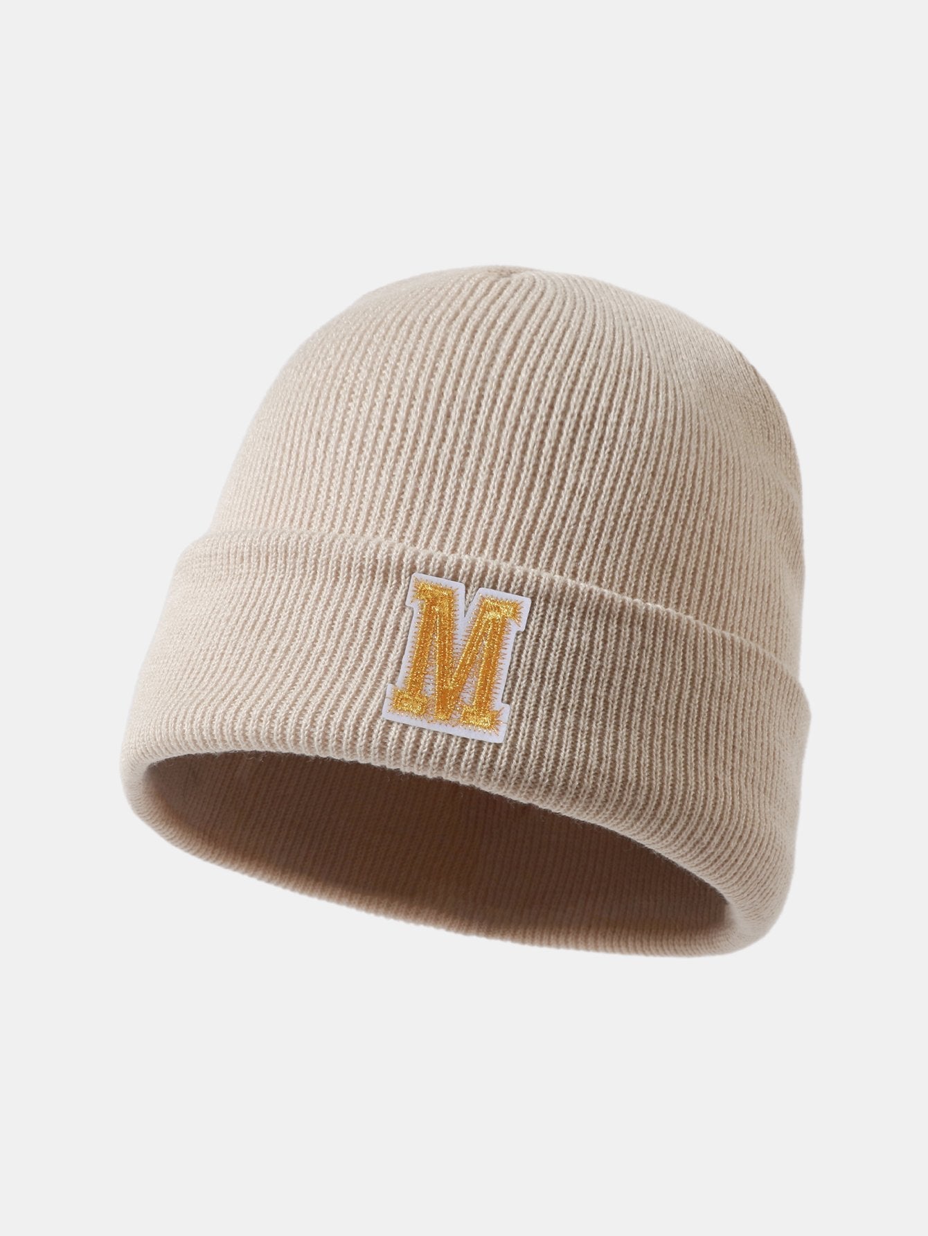 1pc Letter  A-Z Warm Knit Beanie Hat