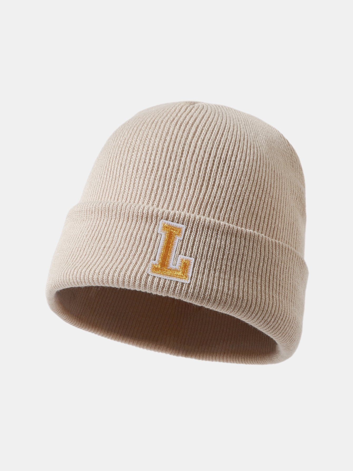 1pc Letter  A-Z Warm Knit Beanie Hat