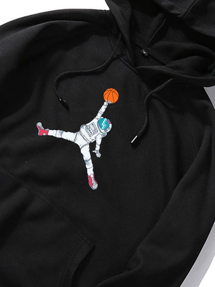 Basketball Astronaut Print Hoodie