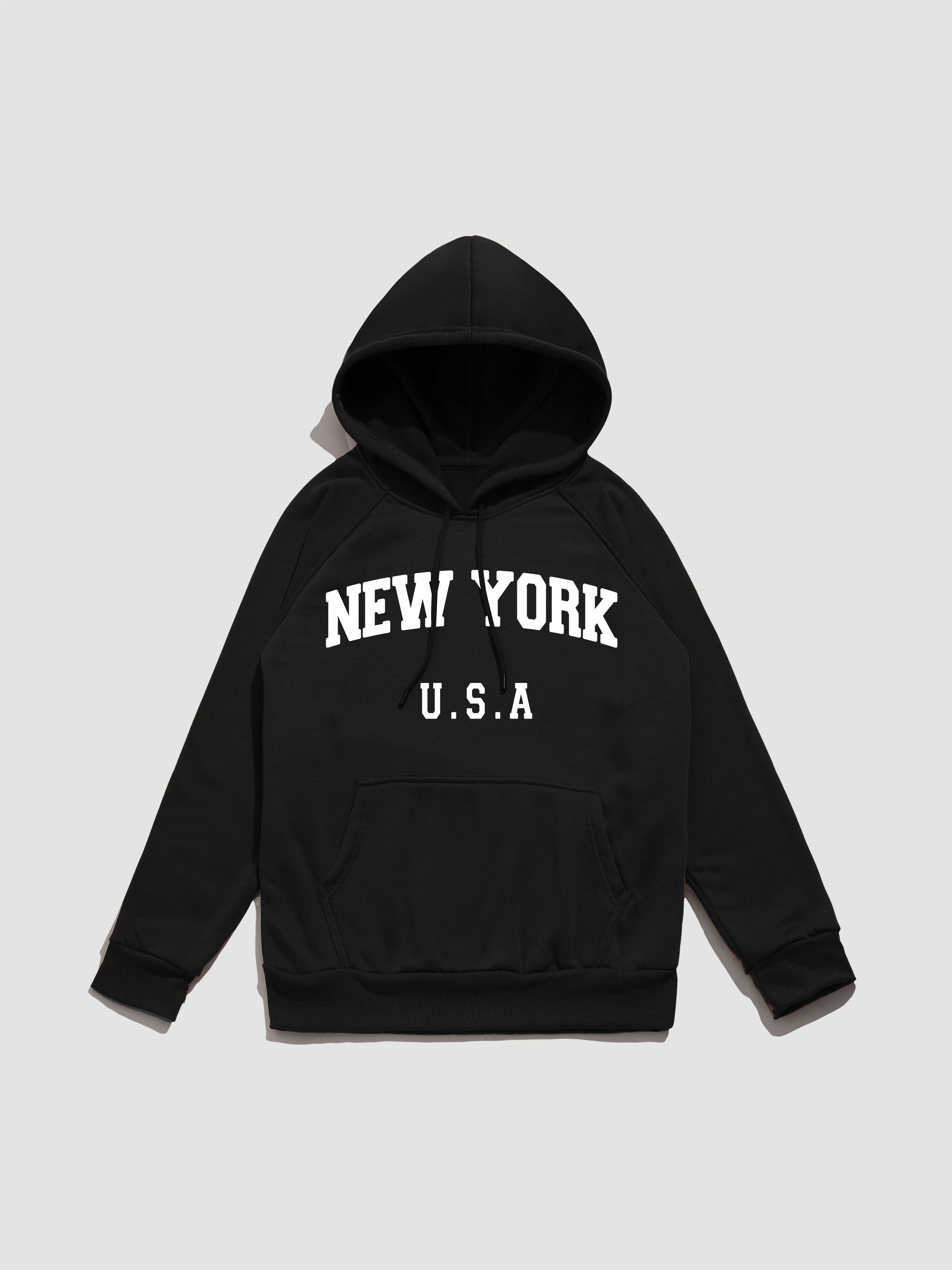 New York Letter Graphic Hoodies