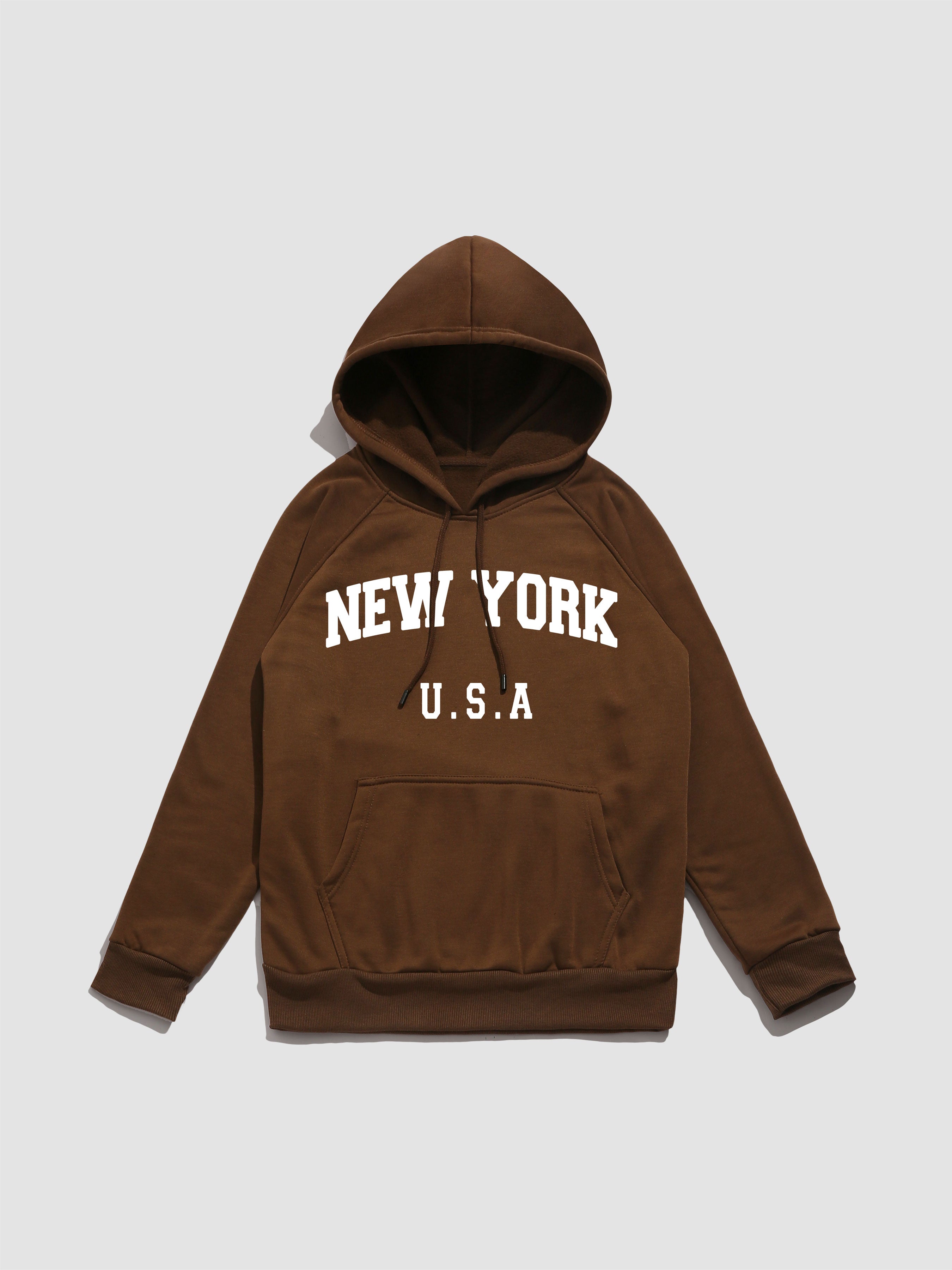 New York Letter Graphic Hoodies