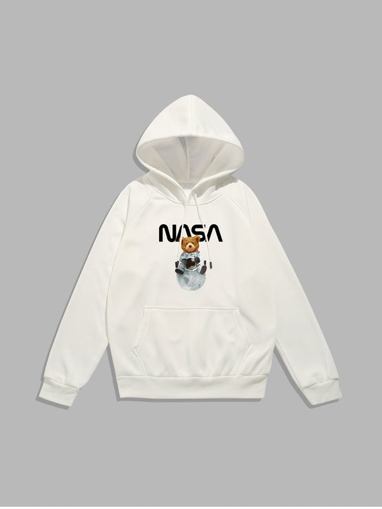 Nasa Bear Print Hoodie